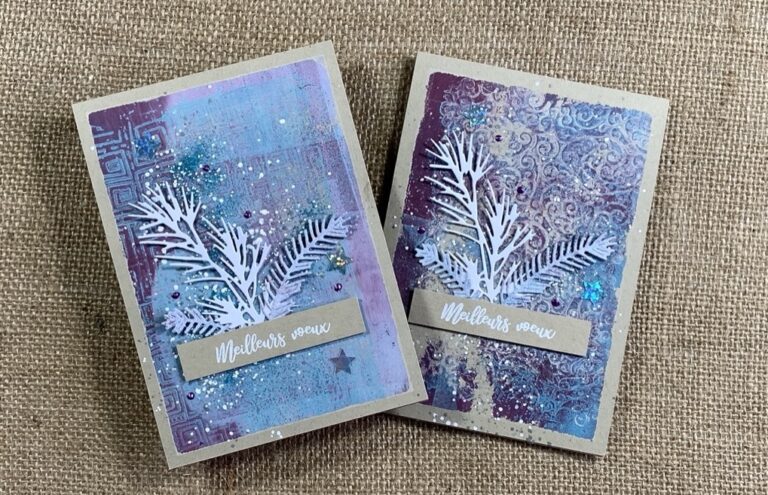 Cartes de voeux fond à la Gel Press